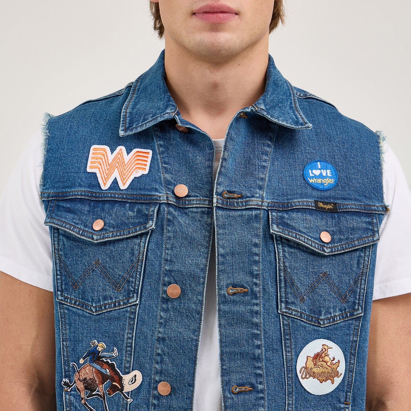 Wrangler? x Whataburger? Men's Cut-Off Vest - Image 9