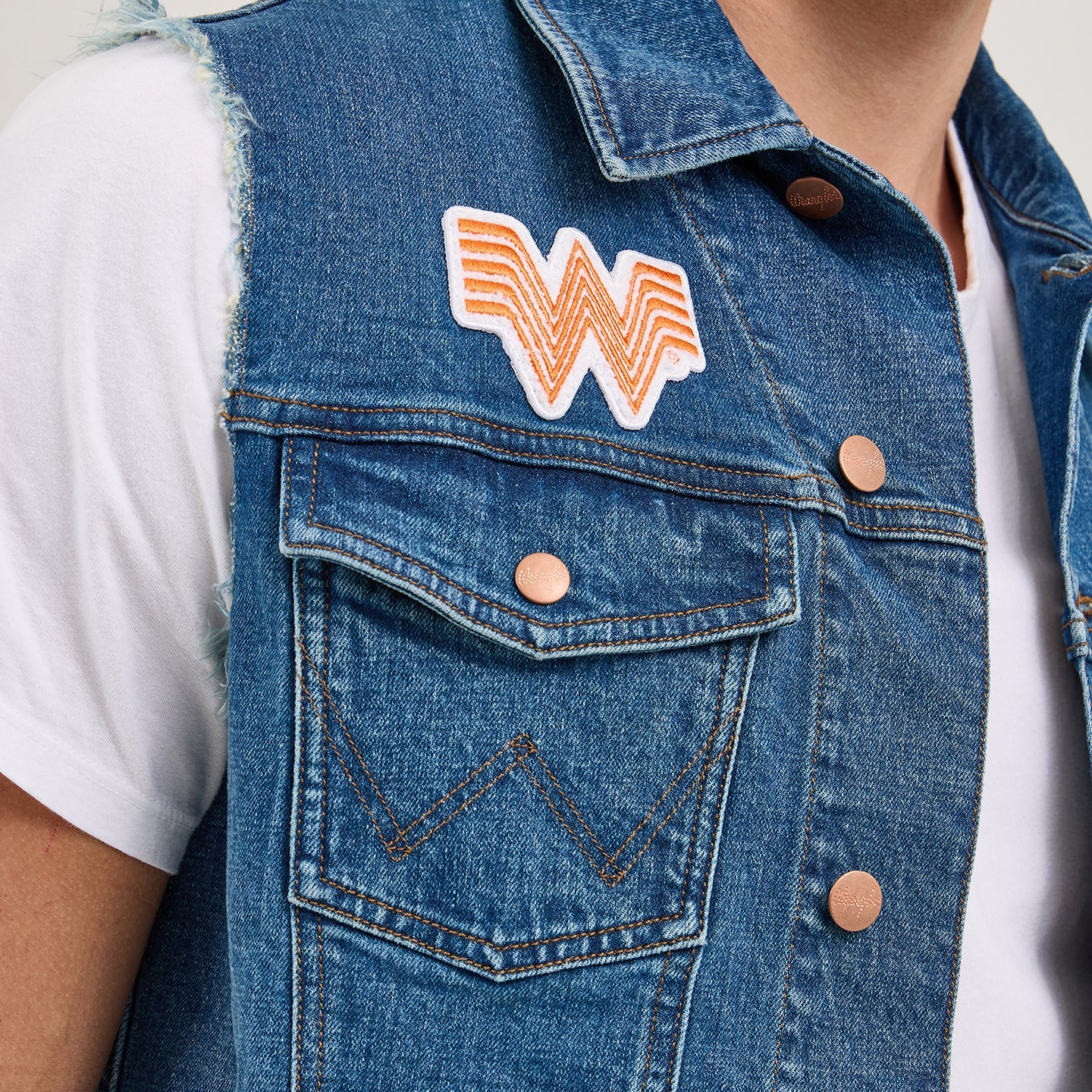 Wrangler? x Whataburger? Men's Cut-Off Vest - Image 2