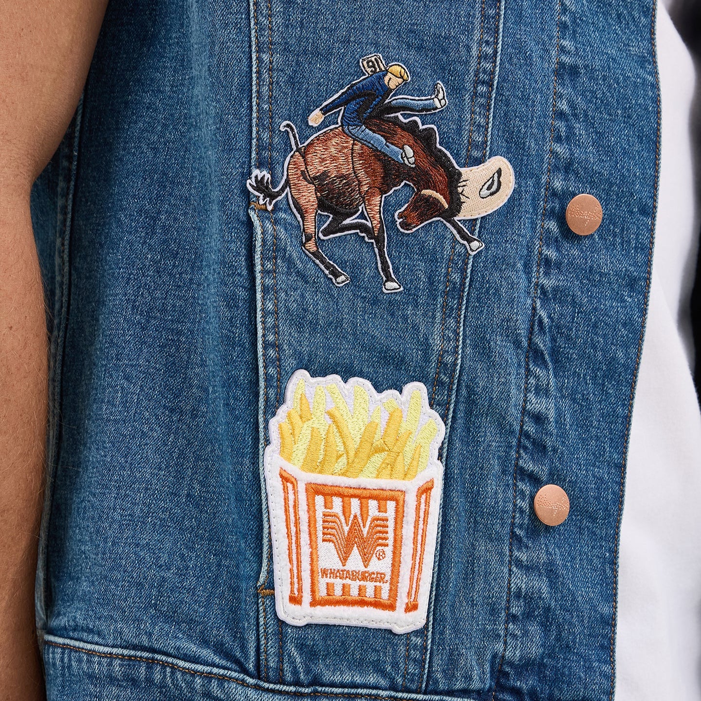 Wrangler? x Whataburger? Men's Cut-Off Vest - Image 3