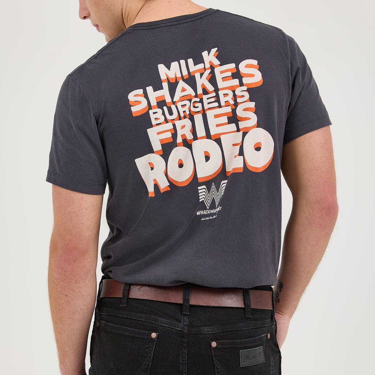 Wrangler? x Whataburger? Cowboy Graphic Black T-Shirt - Image 2