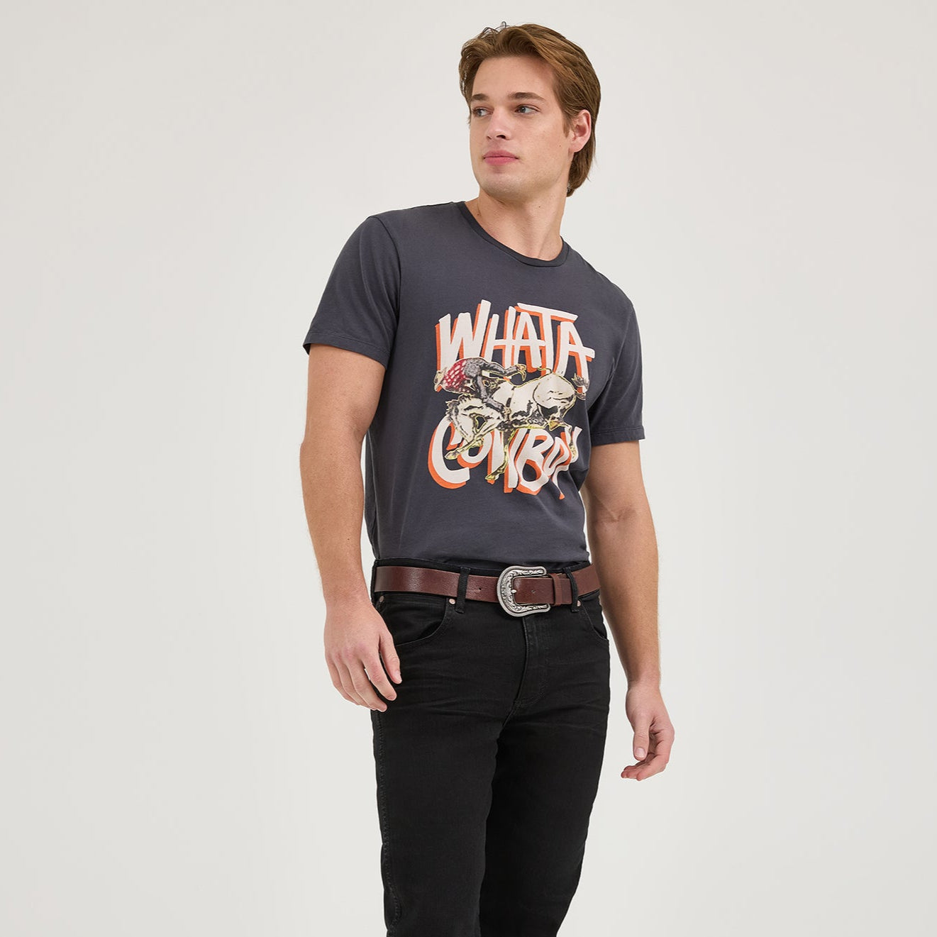 Wrangler? x Whataburger? Cowboy Graphic Black T-Shirt - Image 7