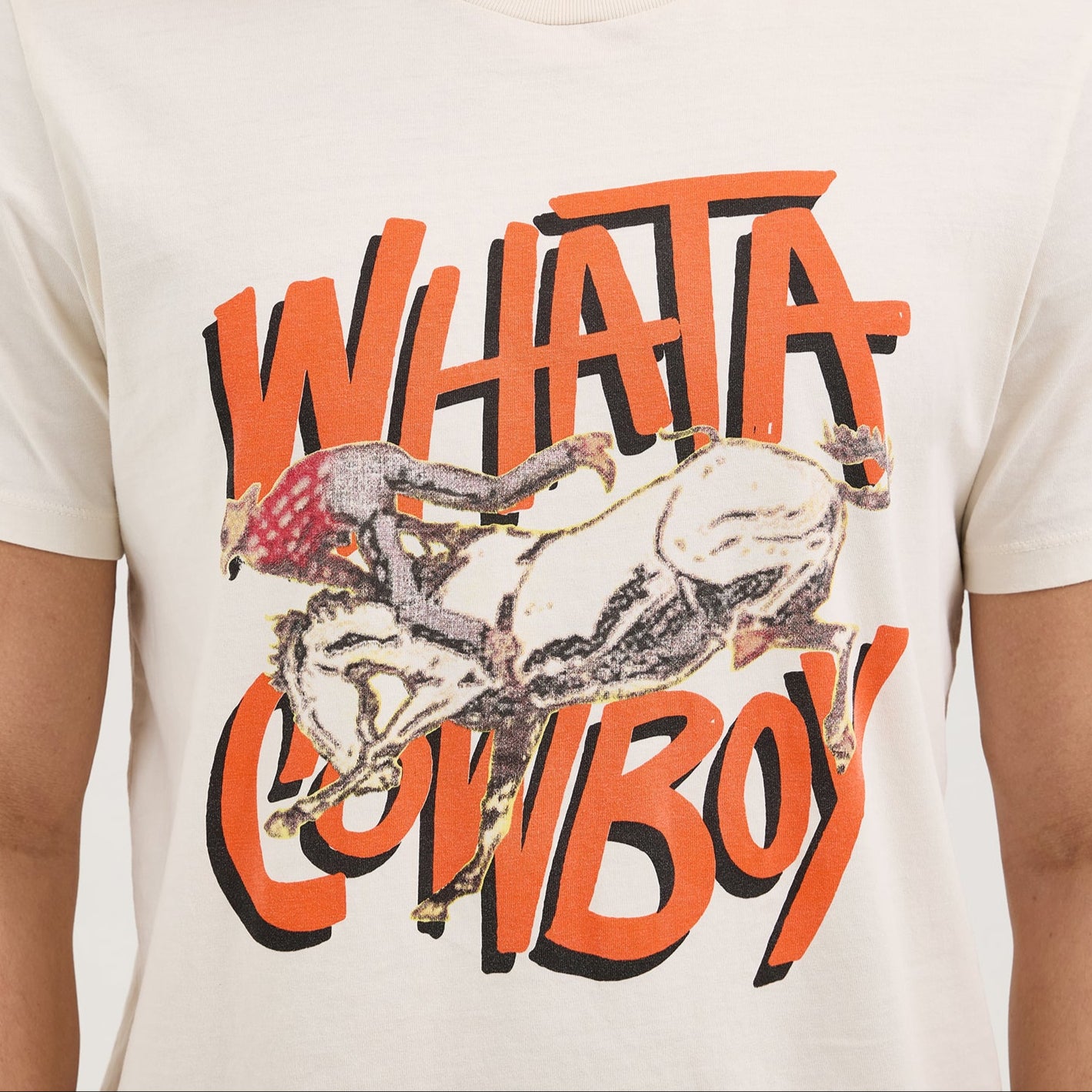 Wrangler® x Whataburger® Cowboy Graphic White T-Shirt - Image 4