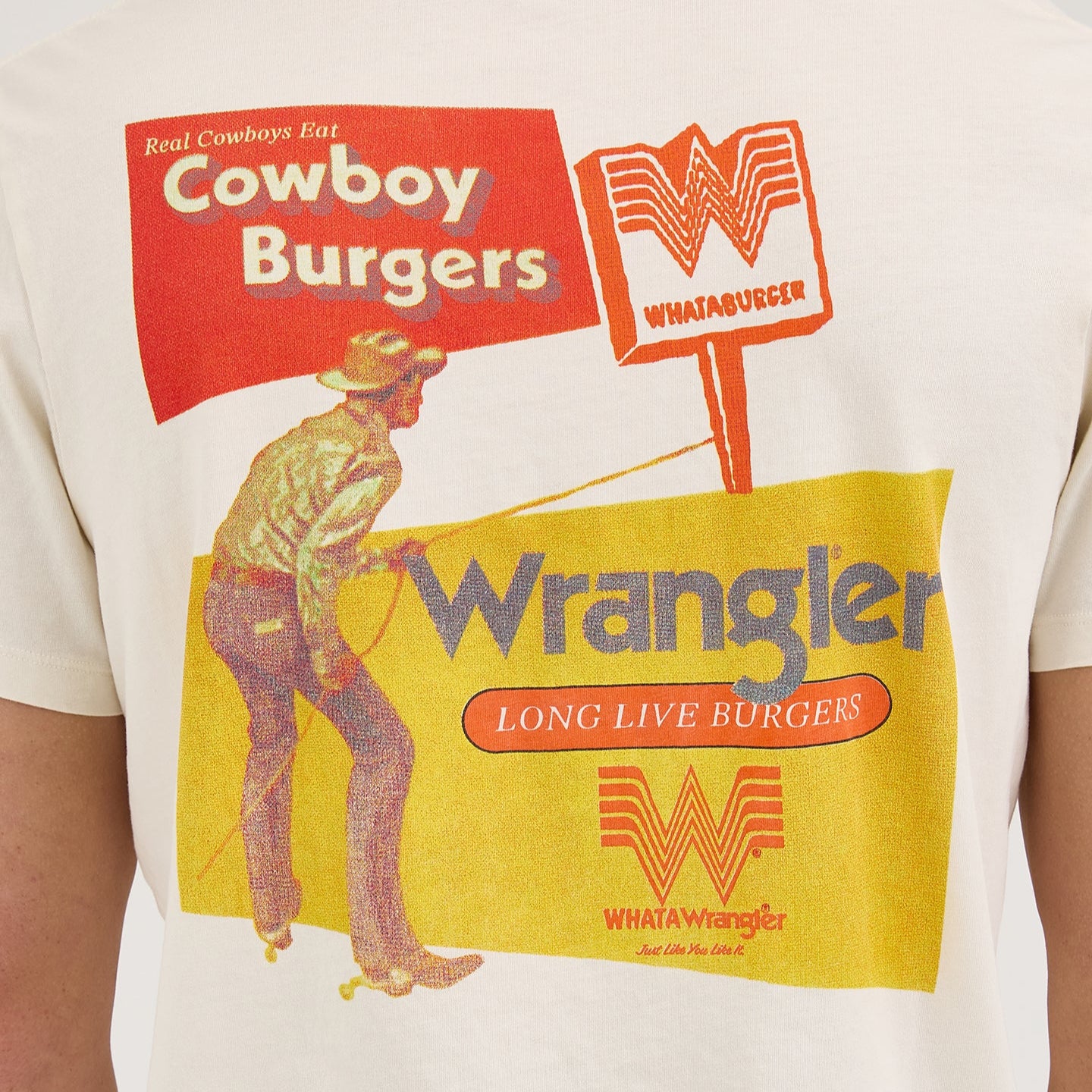 Wrangler® x Whataburger® Cowboy Burgers White T-Shirt - Image 5