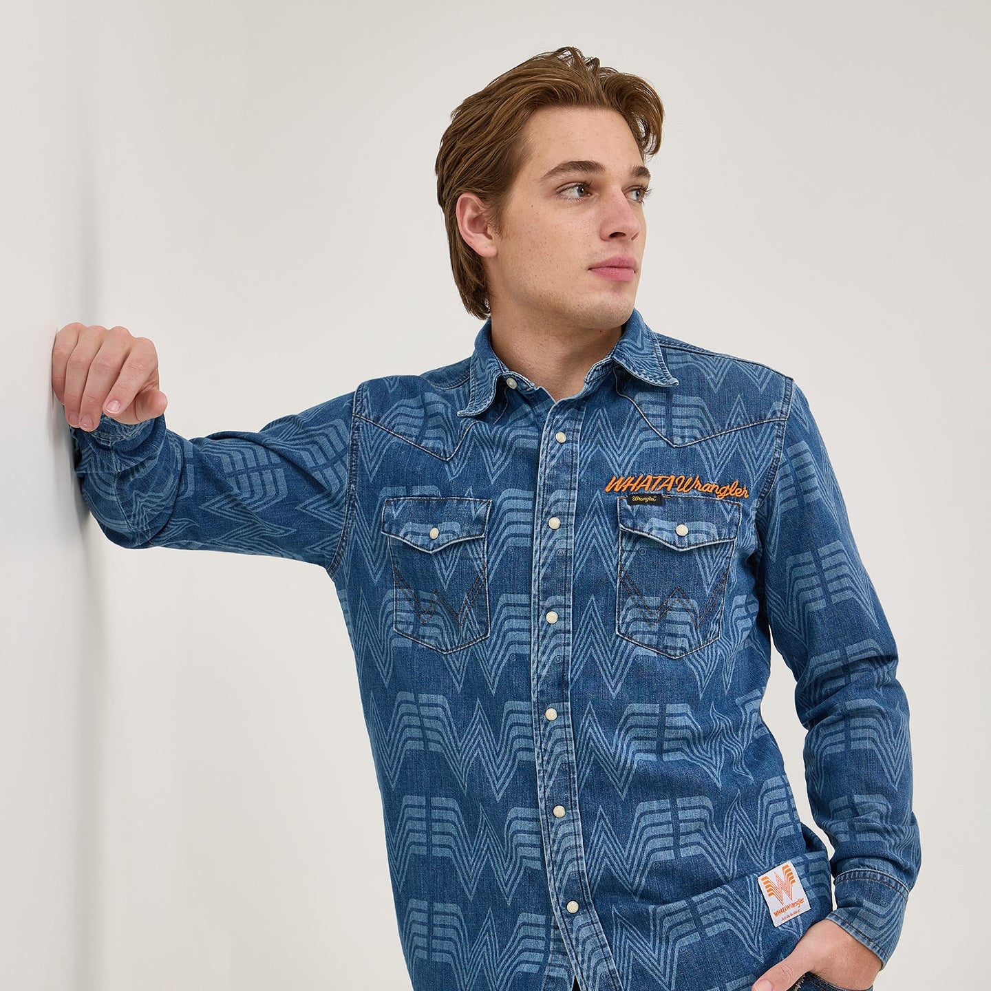 Wrangler® x Whataburger® Men's Western Print Shirt - Image 2