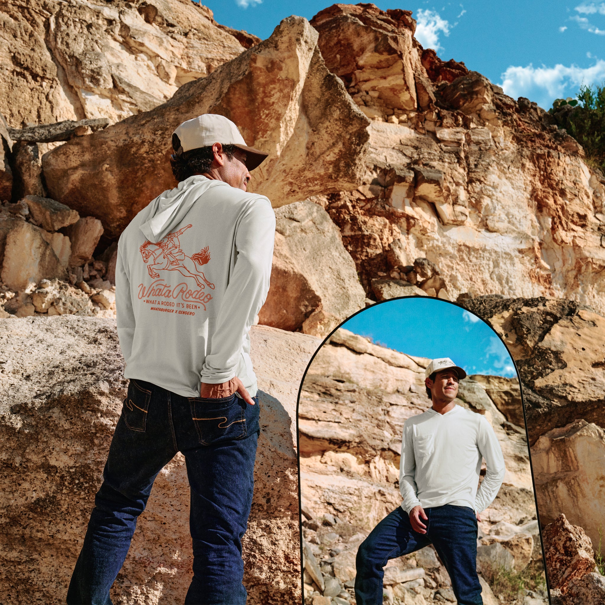 Sendero x Whataburger Flats Green Yucatan Hoodie Shirt - Image 2