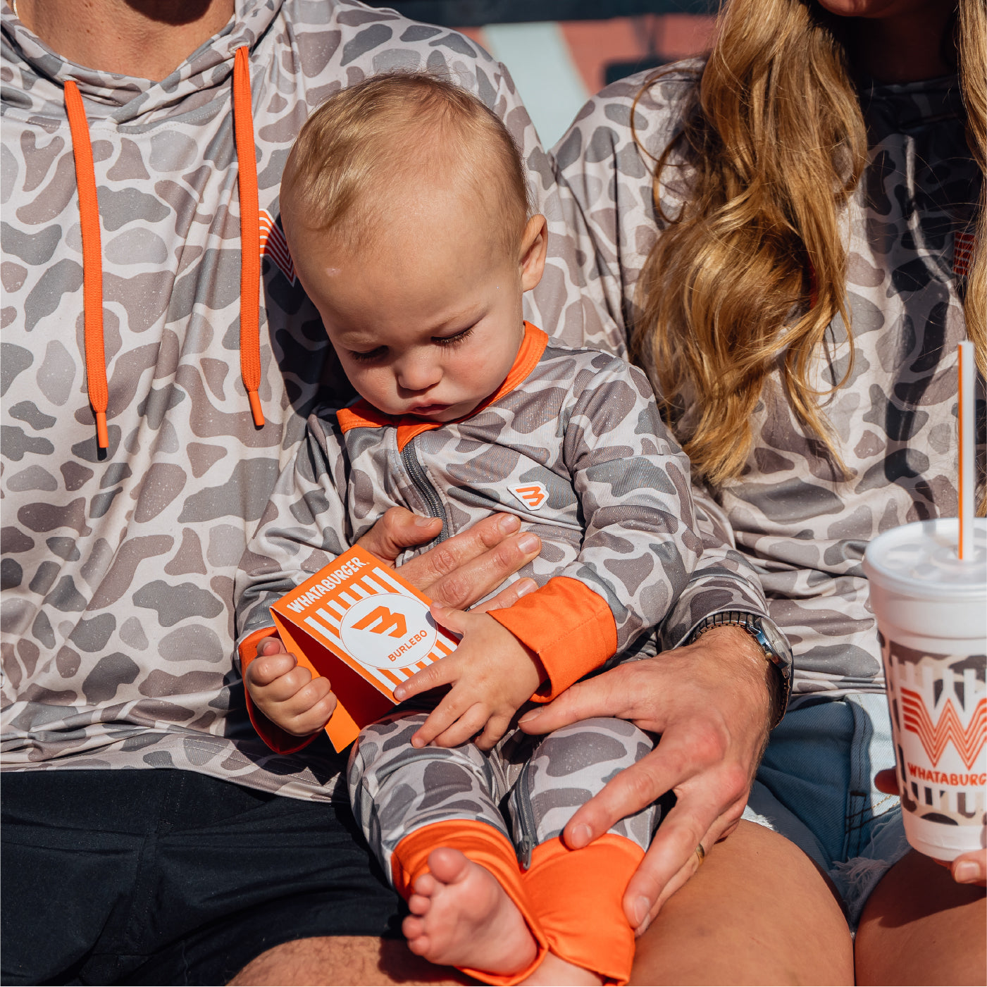 Burlebo x Whataburger WHATA Classic Deer Camo Baby Zip Up - Image 4
