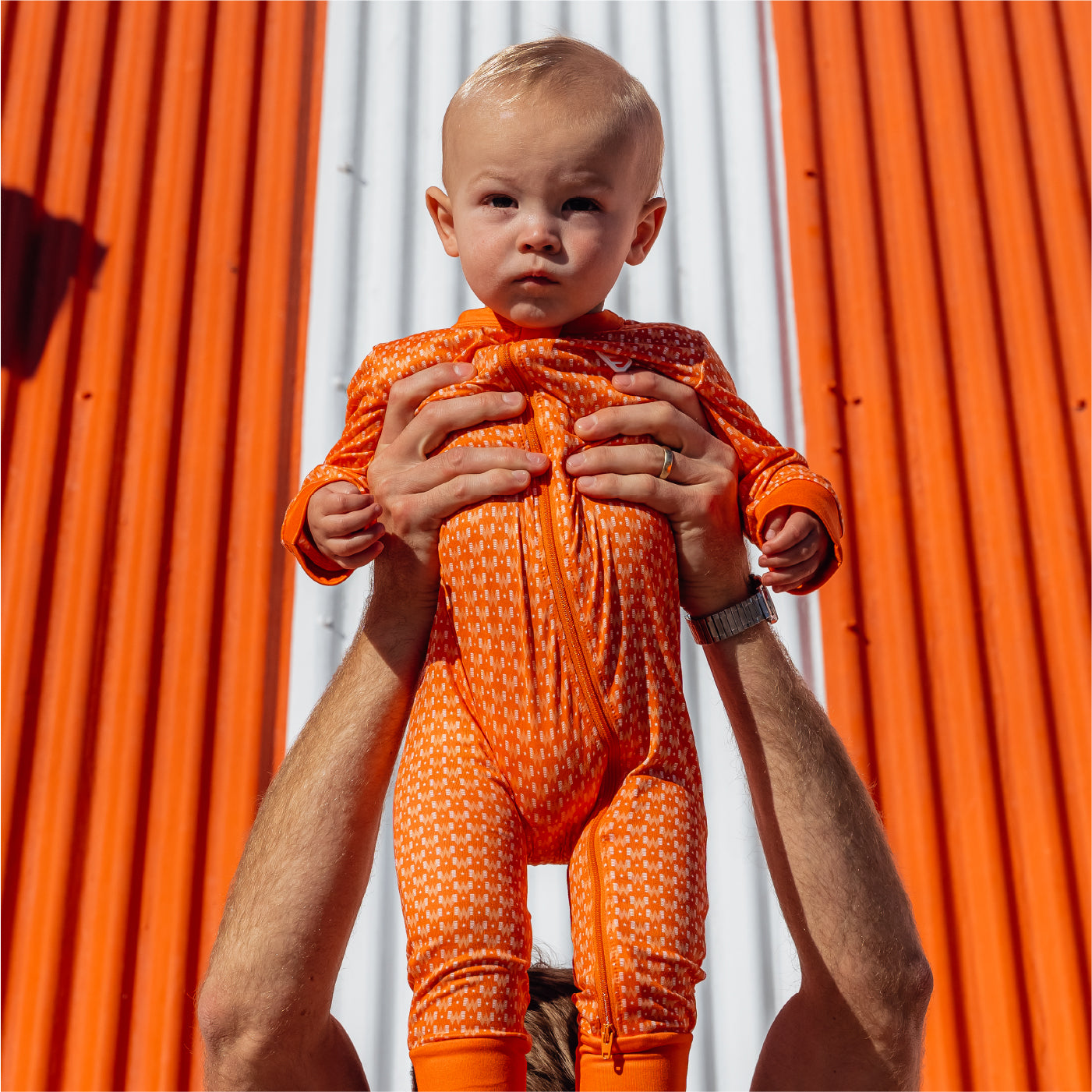 Burlebo x Whataburger WHATA Logo Orange Baby Zip Up - Image 3