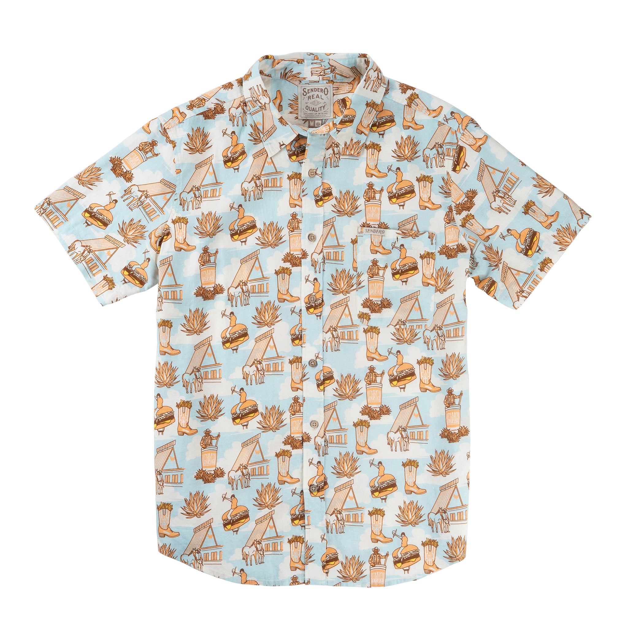 Sendero x Whataburger Cowboy Drive Thru Print Shirt
