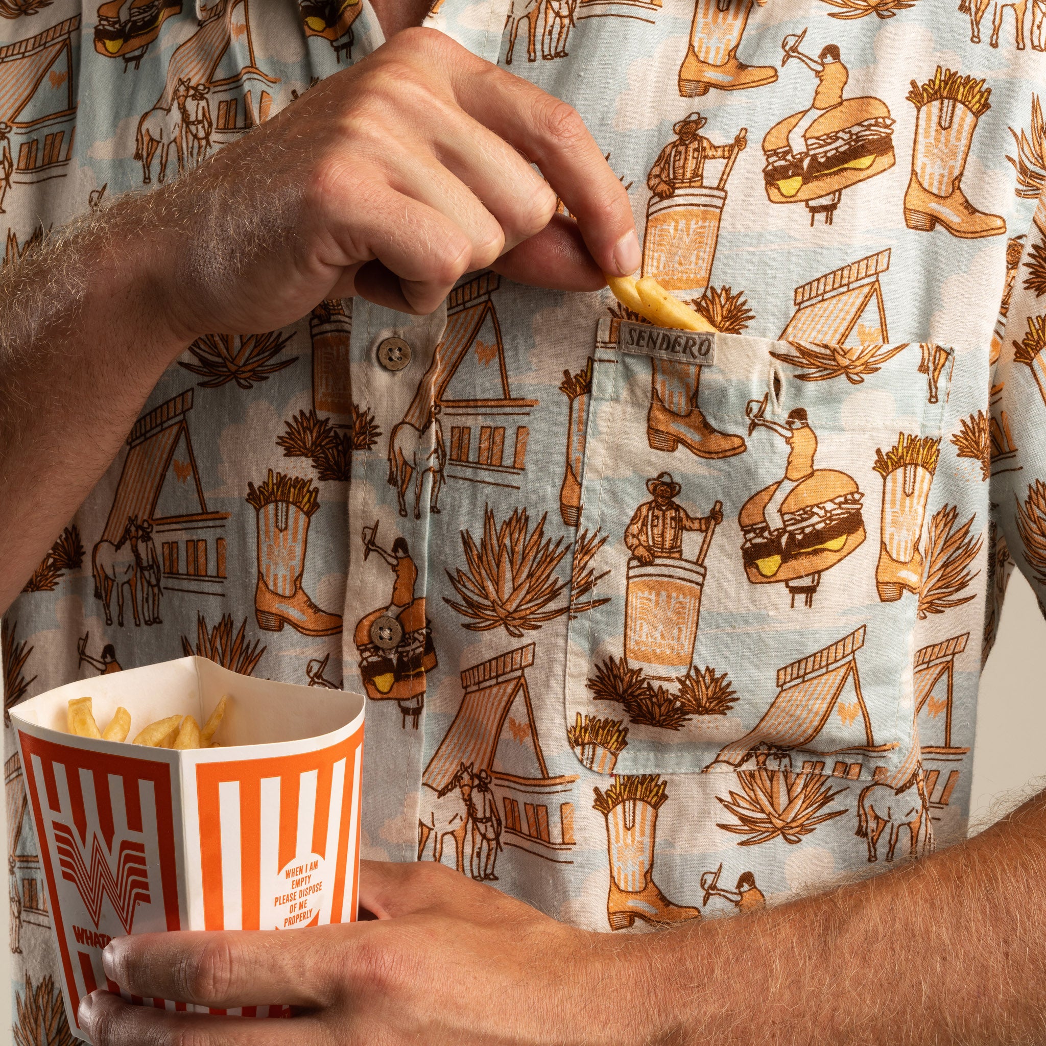 Sendero x Whataburger Cowboy Drive Thru Print Shirt - Image 3