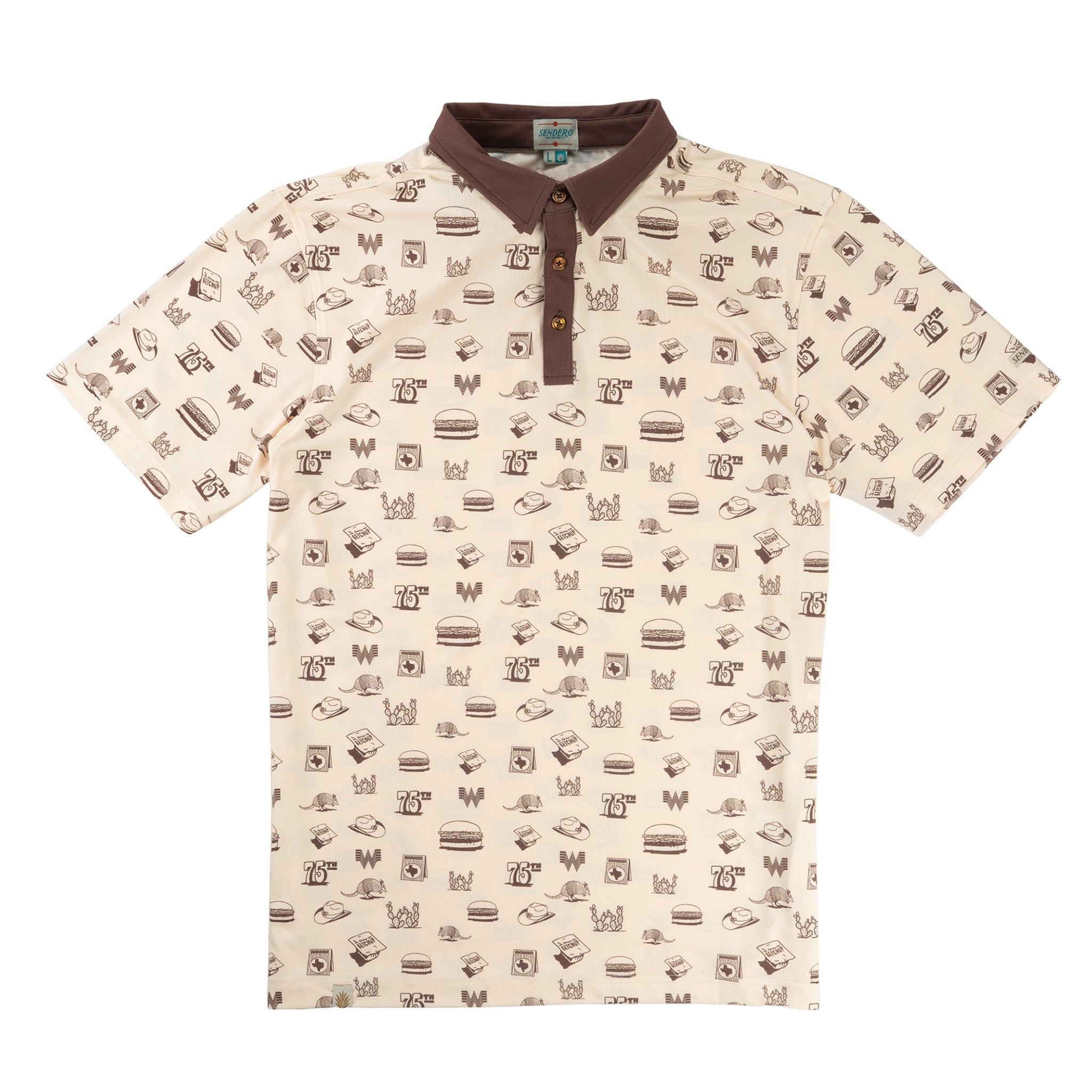 Sendero x Whataburger Hamburguesa Print Performance Polo