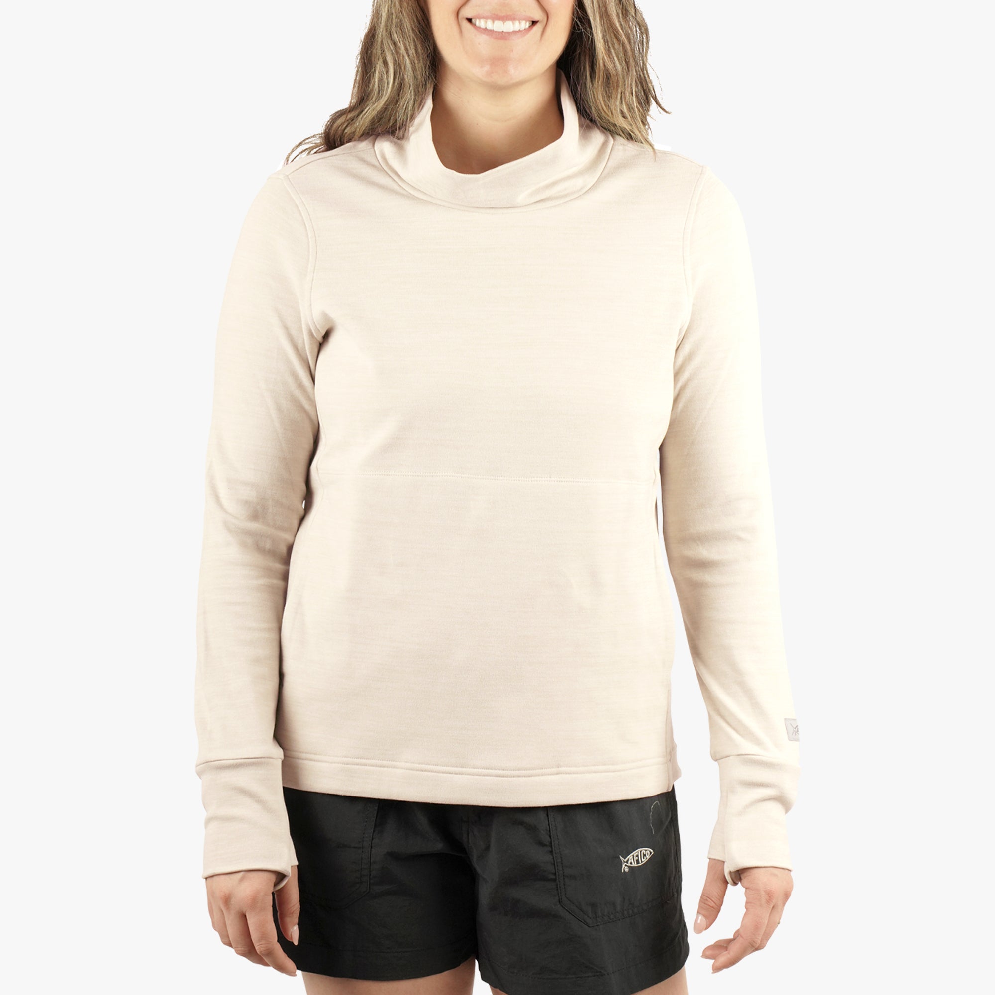 Women's Coastal Layer Funnel Neck Pullover - Image 3