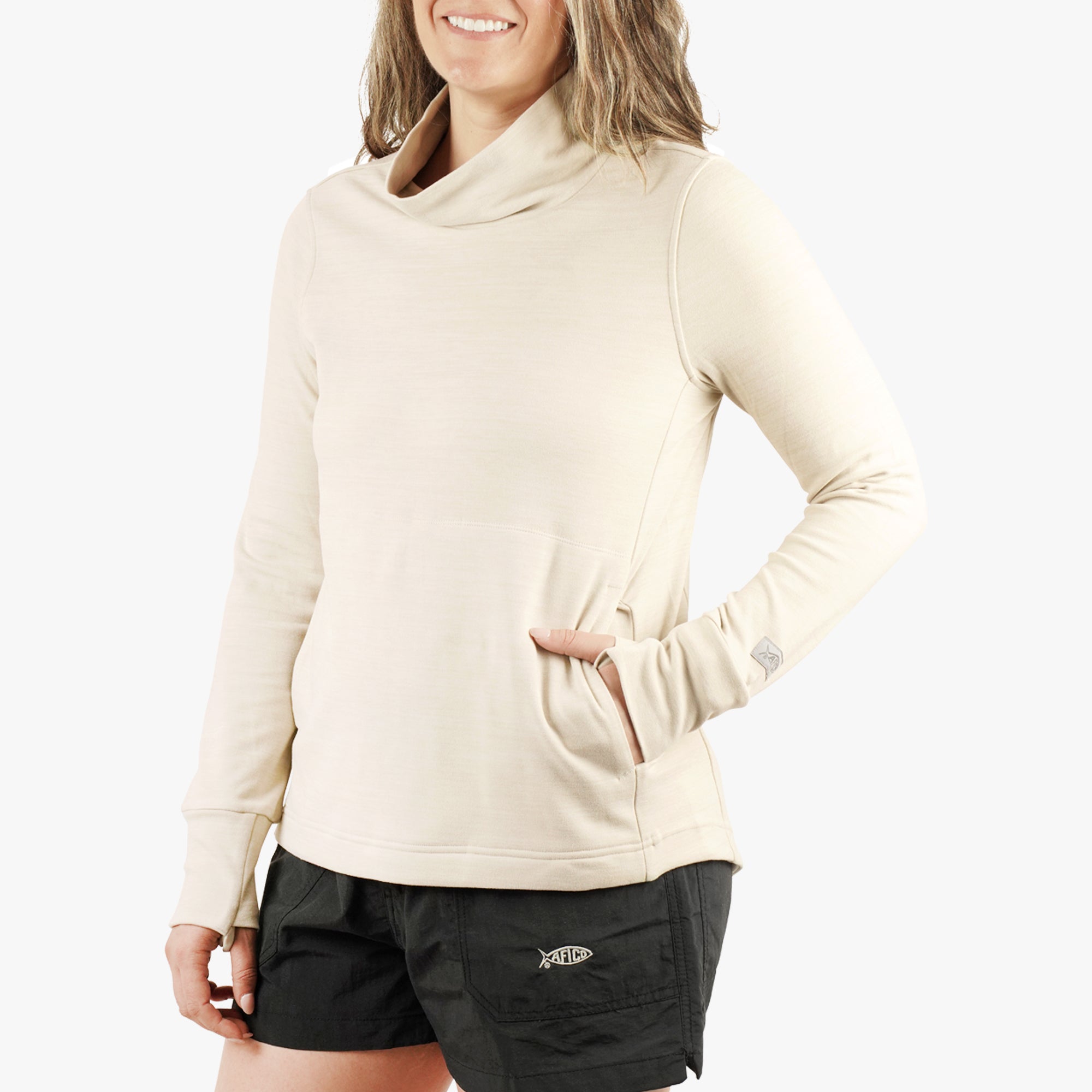 Women's Coastal Layer Funnel Neck Pullover - Image 2