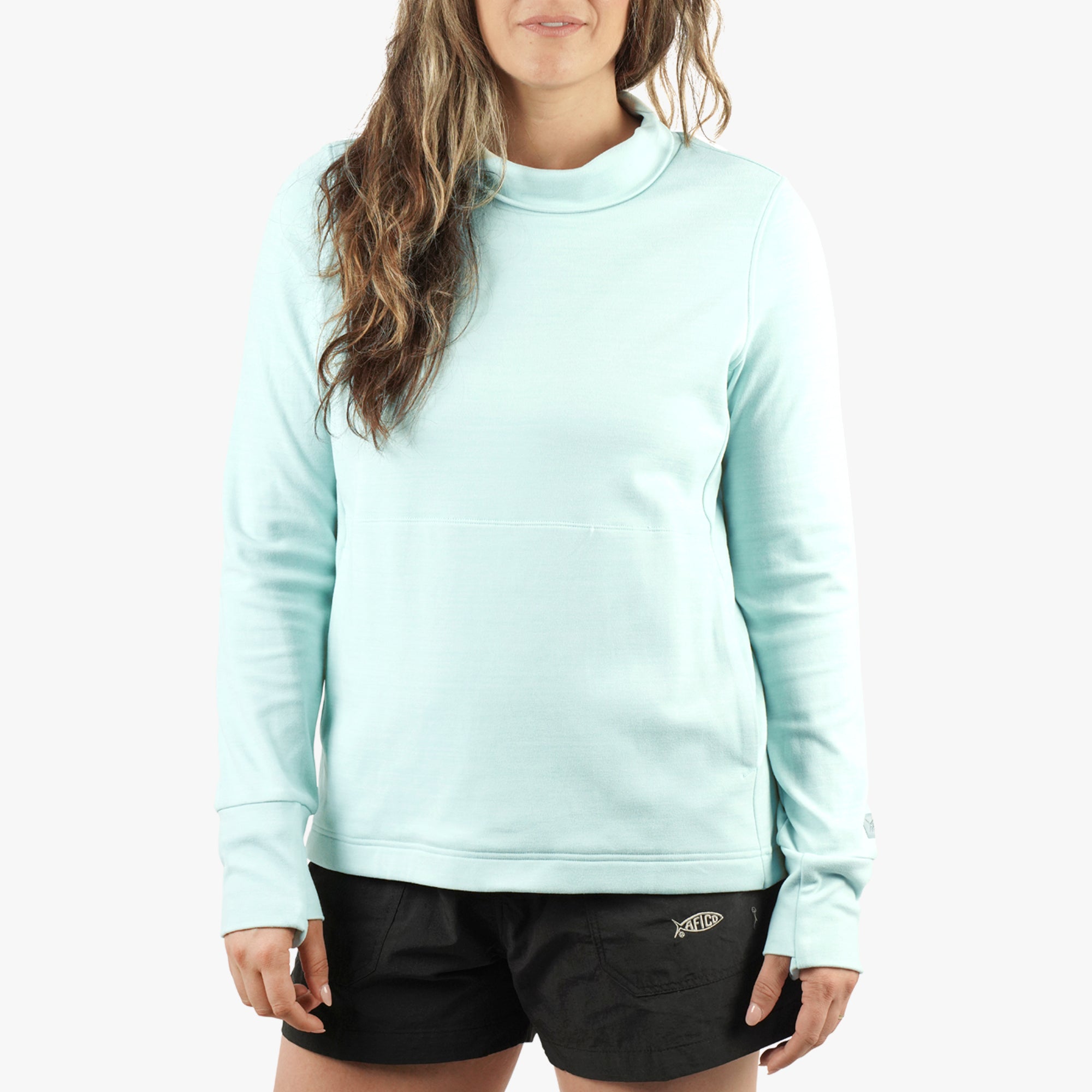 Women's Coastal Layer Funnel Neck Pullover - Image 7