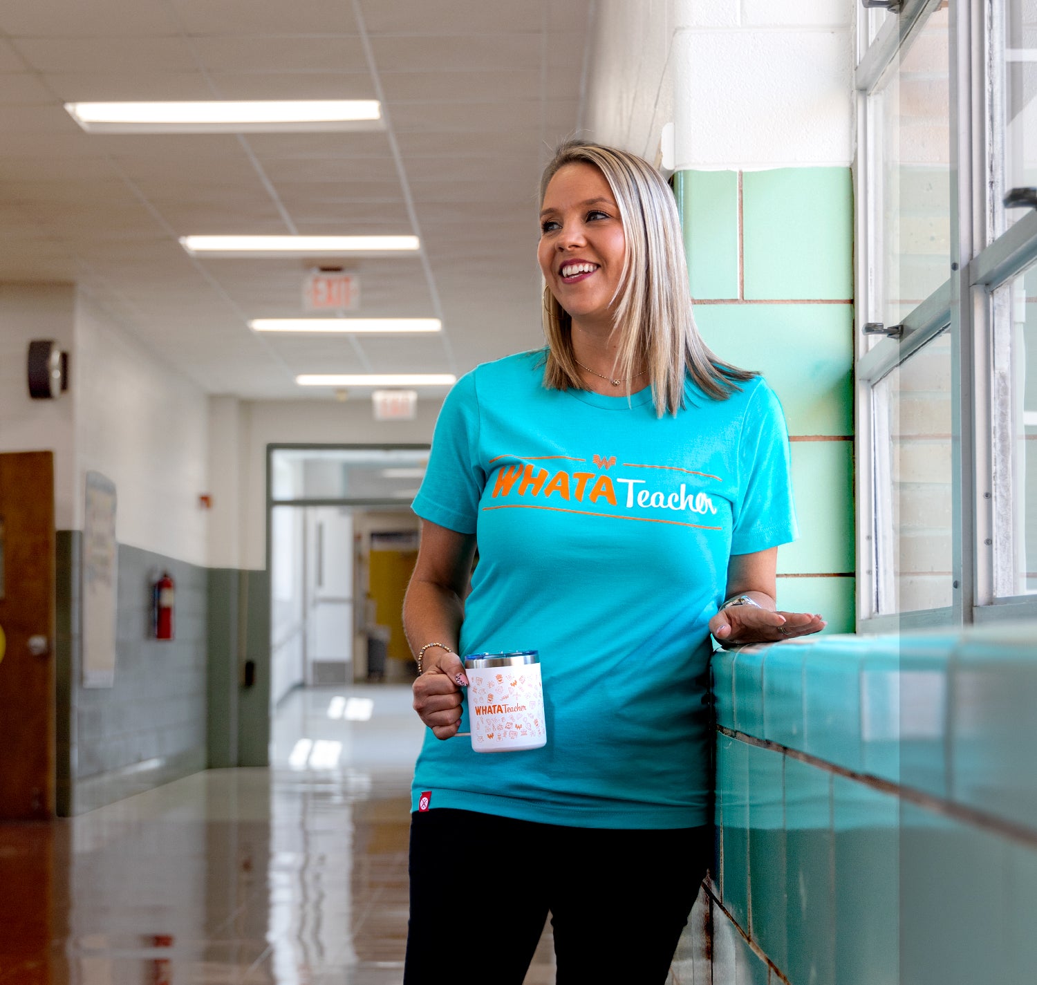 Sea Green WhataTeacher Tee - Image 2