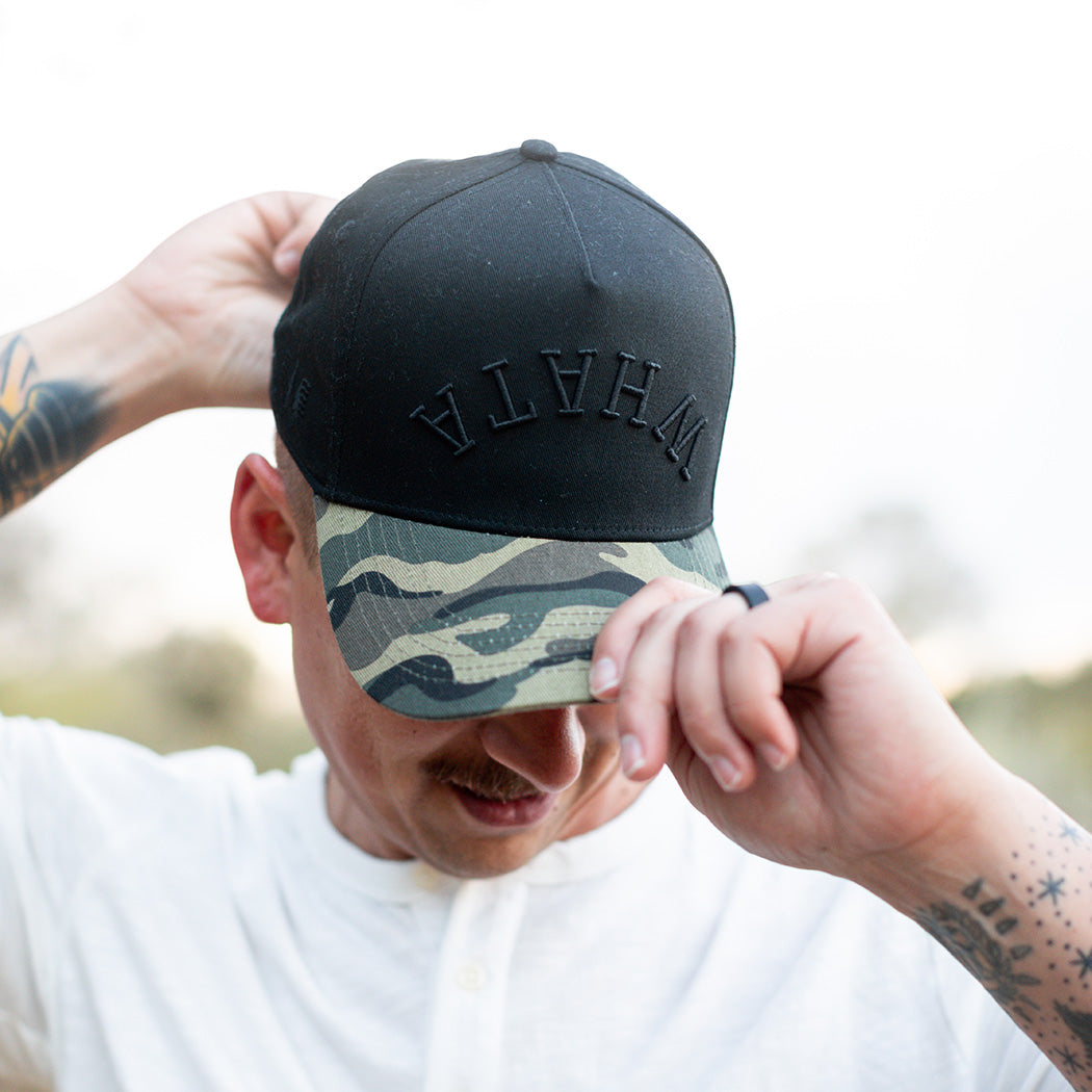 True Brvnd? Black Camo Whataburger Hat - Image 5