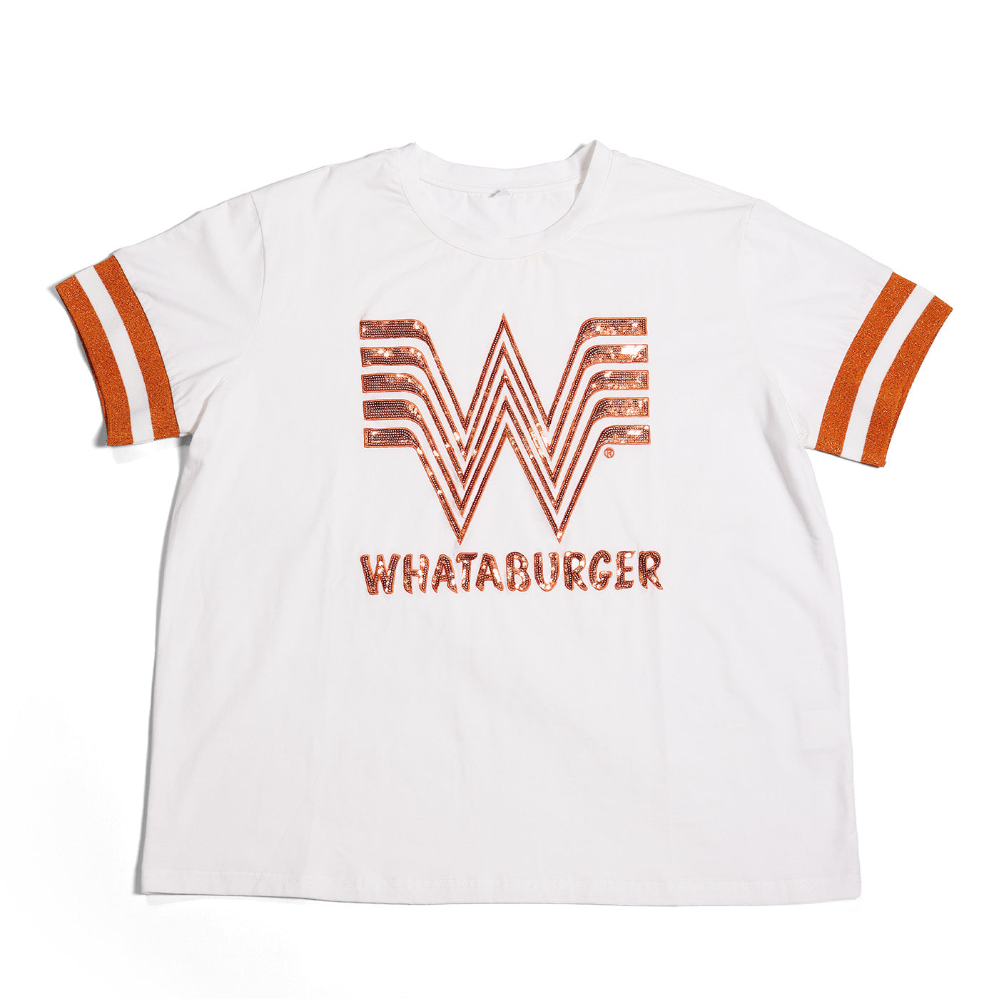 Brianna Cannon Sequin White Lockup Tee
