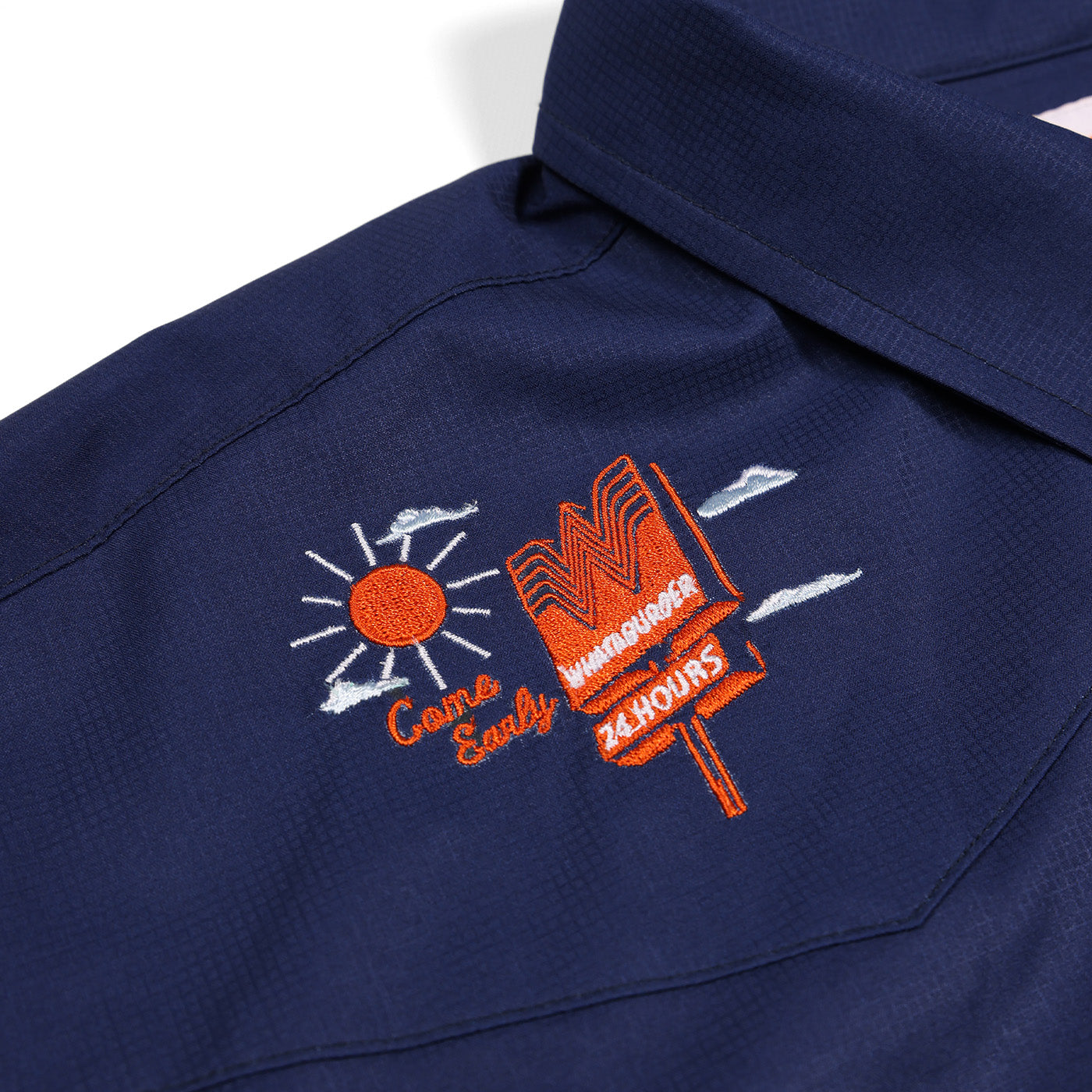 Navy Long Sleeve Button Up Shirt - Image 4
