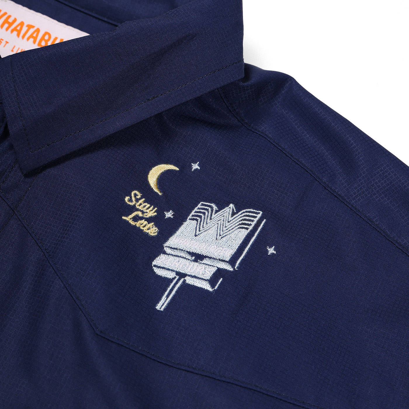 Navy Long Sleeve Button Up Shirt - Image 5