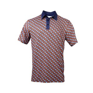Navy W Golf Polo